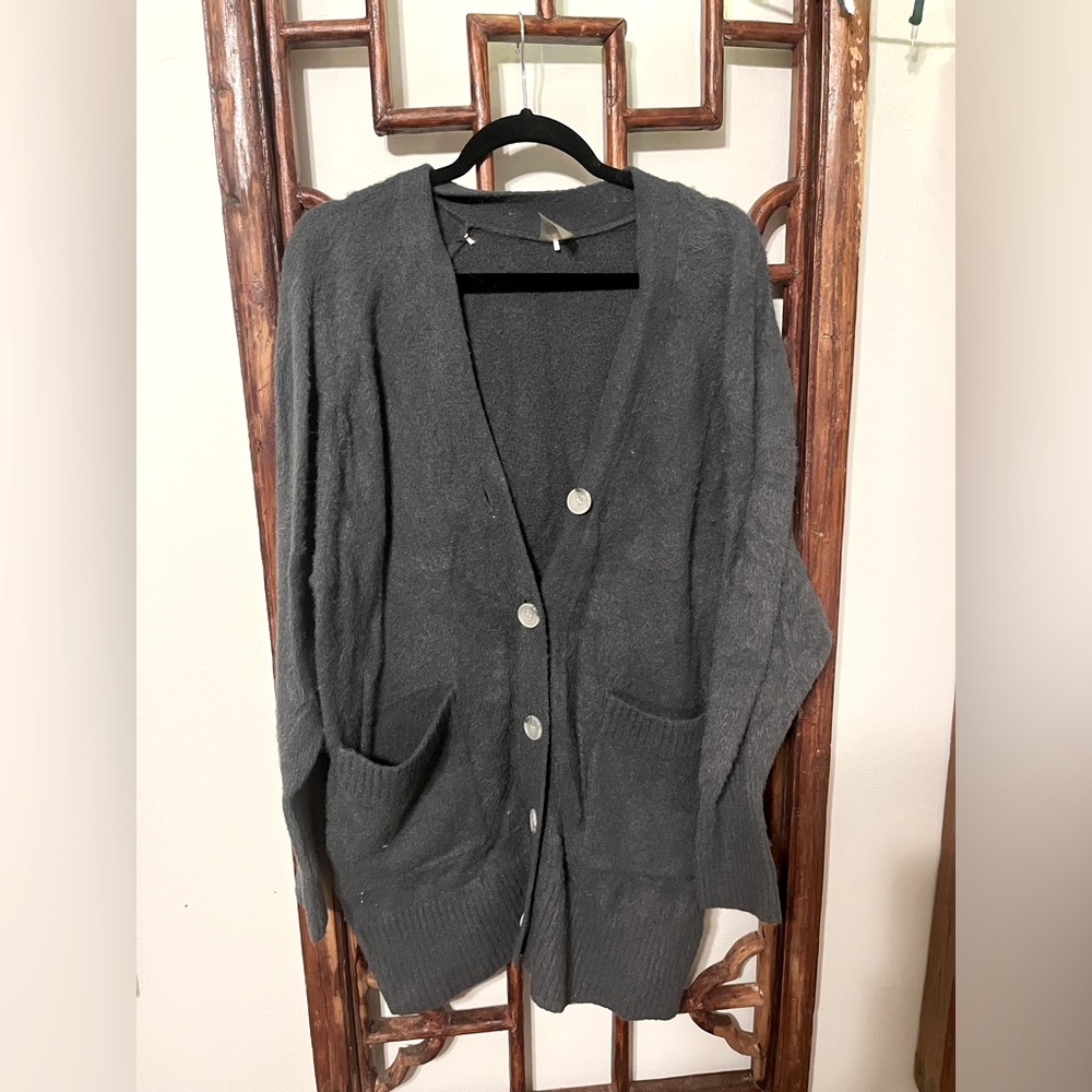 Calia Long Oversized Gray Sweater